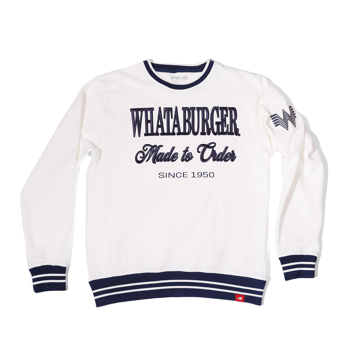 White Striped Crewneck
