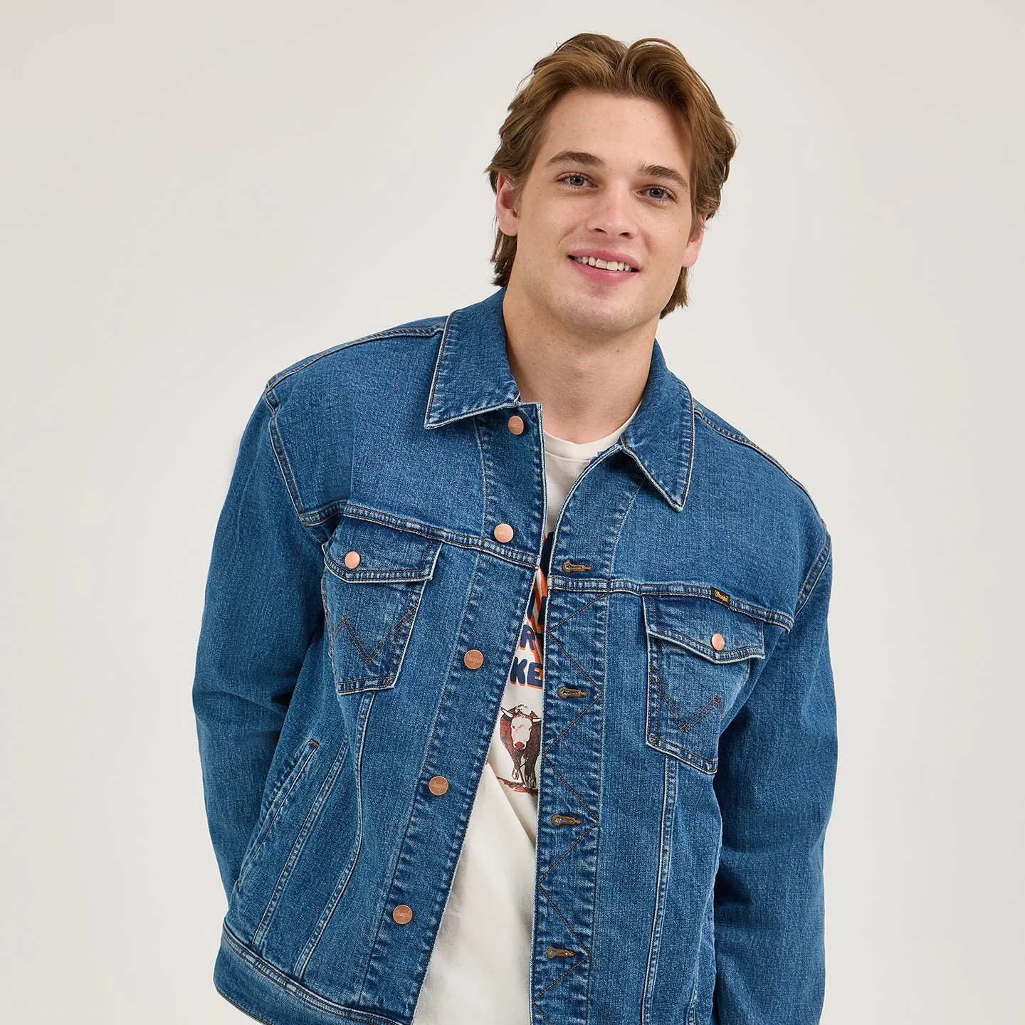 Wrangler® x Whataburger® Men's Laser Denim Jacket - Image 6