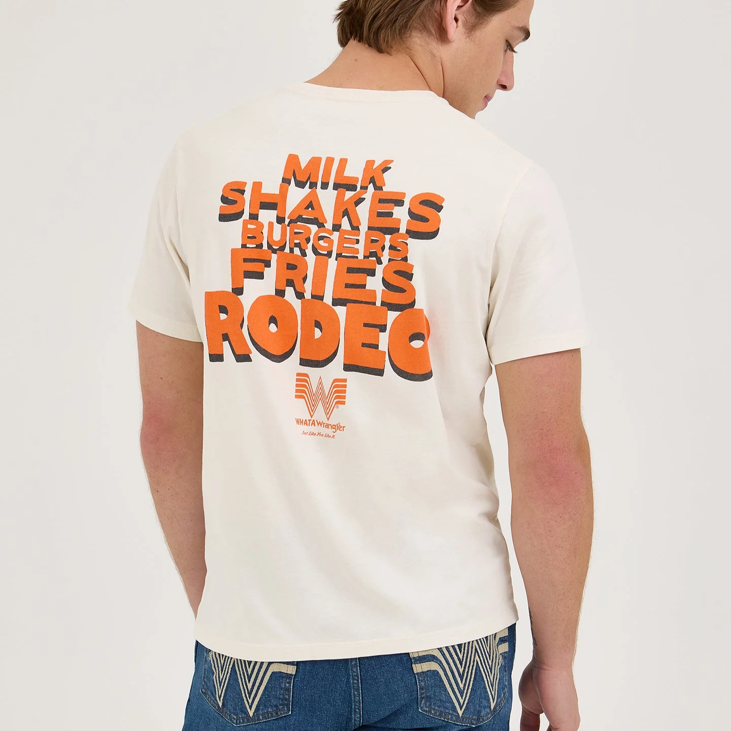 Wrangler® x Whataburger® Cowboy Graphic White T-Shirt - Image 2